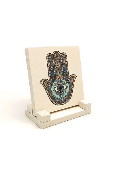 Sadrazam Fatima's Hand Printed Natural Stone Tabletop