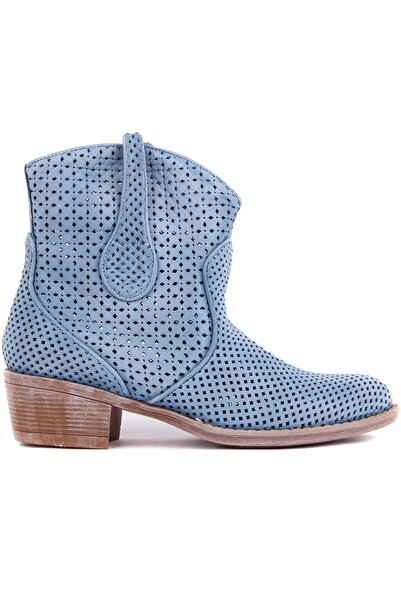 SailLakers - Cizme de vară pentru femei, din piele albastru denim, fără fermoar 105-2596-VENUS