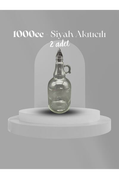 Sahlepcim 1000cc Galon Kulplu Siyah Akıtıcılı Yağdanlık - Sirkelik 2 Adet