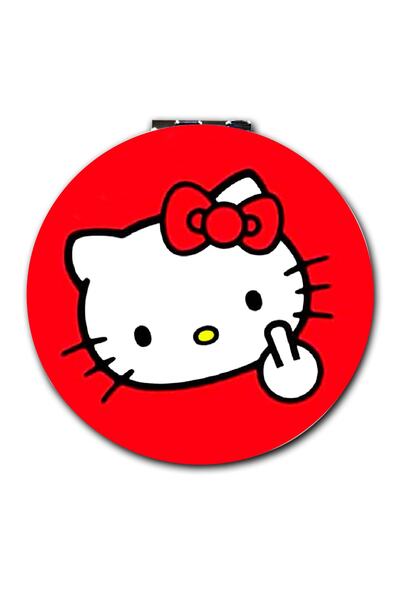 İŞTE BU Hello Kitty Kişiye Özel Isim Baskılı Çanta / Cep Aynası (kapaklı Ve Büyüteçli)