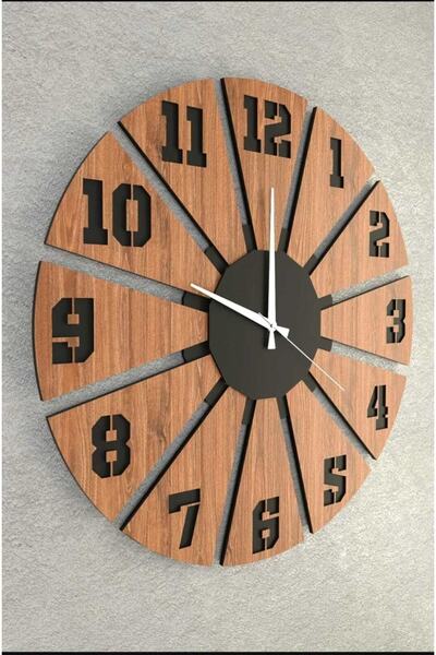 Ümra lazer Siyah Dekoratif Duvar Saati