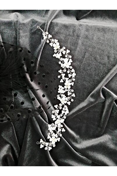 GELD Accesoriu pentru păr și turban cu margele de argint pentru femei – Coroană