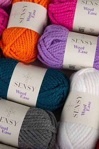 SENSY Преміум вовна Ease Ручна пряжа Шарф Шапка Капелюх Пальто Кардиган Біла