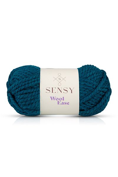 SENSY Premium Wool Ease Hand Knitting Thread Scarf Beanie Hat Thread Poncho Thread Cardigan Thread Petrol Blue