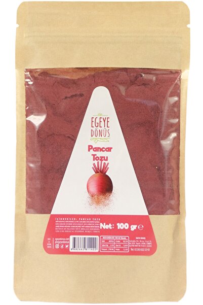 EGEYE DÖNÜŞ Glutensiz Pancar Tozu - 100 Gr. (Yüksek Aroma - Renk Verici - Katkı Koruyucu İçermez)