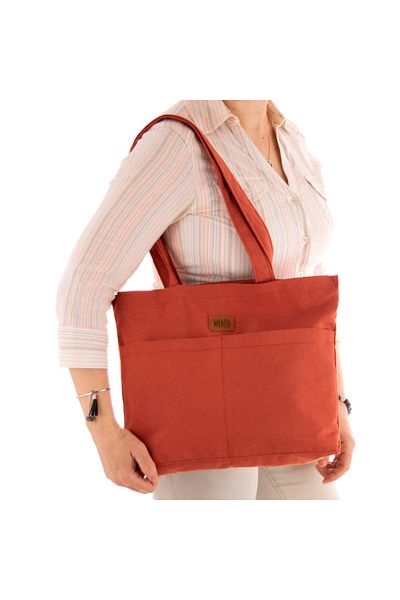 Miaju Canvas Tile Tote Bag, High Quality Cotton Canvas Shoulder Bag, Casual Handbag