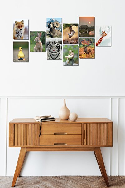 FourArts Set de pictură pe lemn Wild Life 13,5 X 18 cm 10 piese