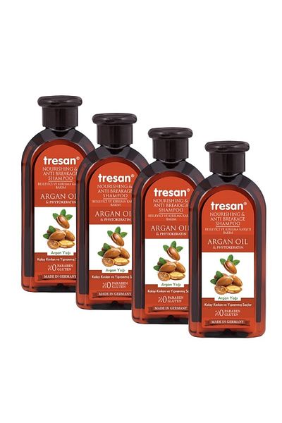 Tresan Argan Oil and Phytokeratin Nourishing and Anti-Breakage Care Shampoo - 300 Ml