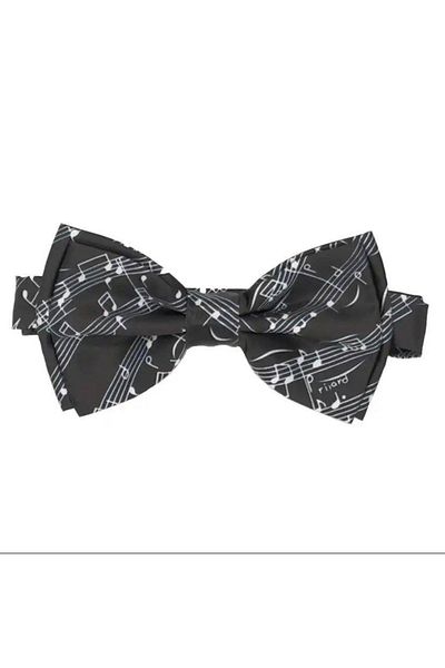 Herşey Nota Note Music Bow Tie Black