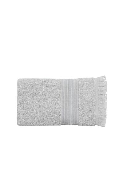 Green Black Aya Set of 2 Hand and Face Towels 100% Cotton Jacquard Gray 50x80 Cm