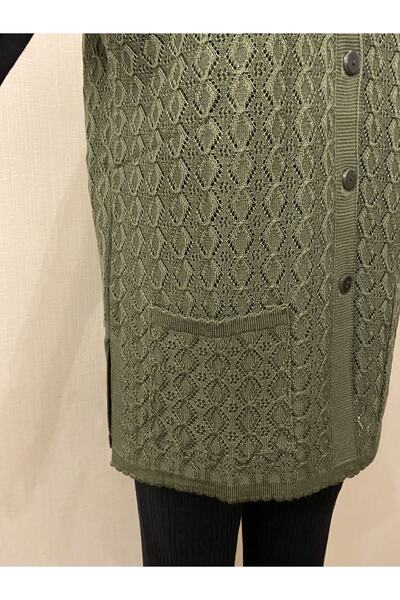 TEK Seasonal Mercerized Diamond Patterned Mother's Vest / Khaki Green