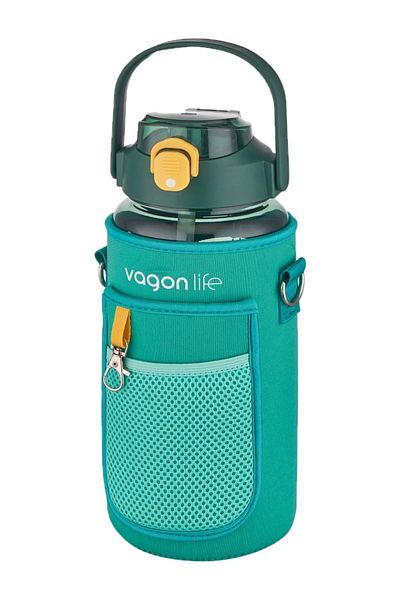 Vagonlife 1500 Ml Use Water Bottle with Case ((Phone Mount)) with Carrying Strap with/without Straw