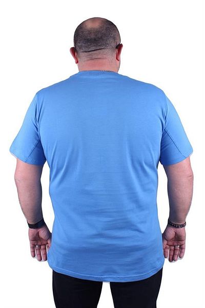 Starbattal Tricou pentru bărbați de mărime mare, cu decolteu, California 23120 Albastru