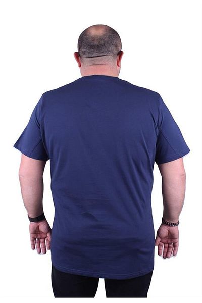 Starbattal Tricou pentru bărbați de mărime mare cu decolteu în formă de Core 23122 Marine