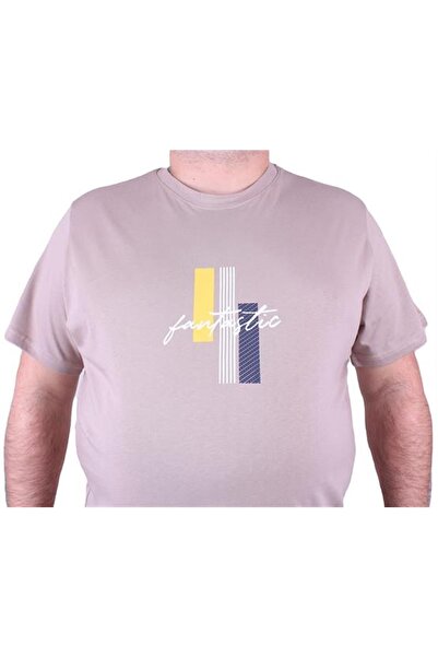 Starbattal Ανδρικό μπλουζάκι με λαιμόκοψη σε μεγάλο μέγεθος Fantastic 23121 Earth