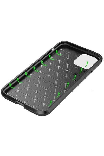 Smart Tech Apple Iphone 12 Mini Karbon Desenli Negro Silikon Kılıf