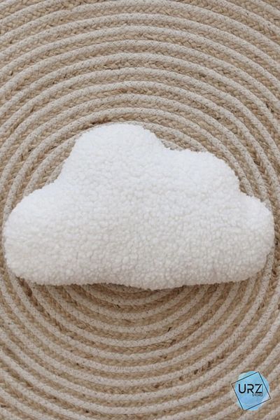 Urz Store Teddy Cloud Ecru Pillow Antibacterial Oeko-tex Certified Fabric
