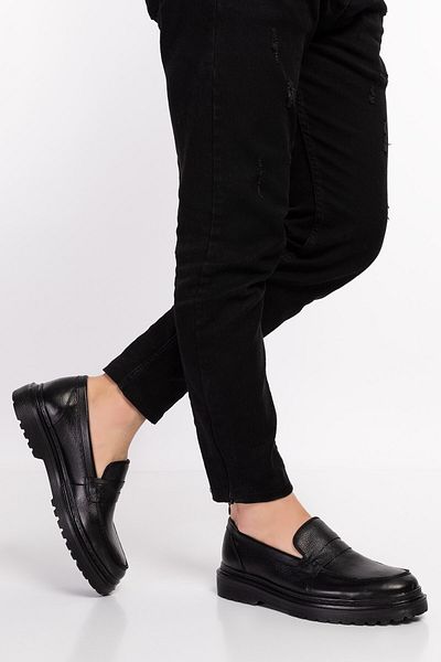 maximoda Încălțăminte bărbătească din piele naturală, cu talpă înaltă, cusută, din piele