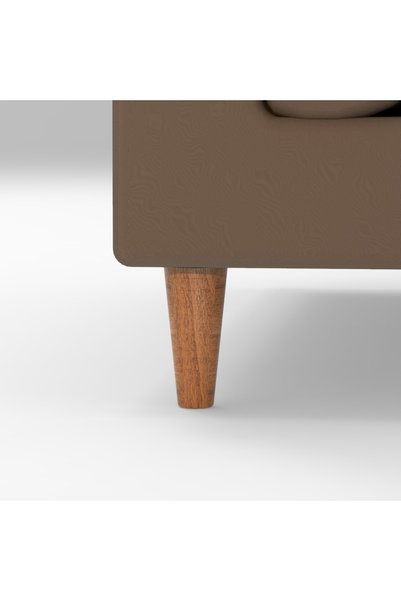 BLEG 4 X Ahşap Konik Ayak - 10cm - Ceviz Renk