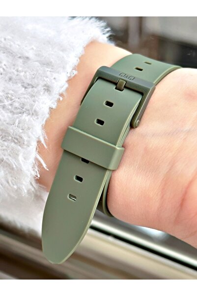 Q&Q A212j222wl Waterproof Unisex Wristwatch with Silicone Cord