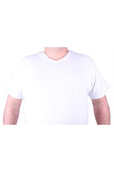 MocGrande Ανδρικό μπλουζάκι Lycra Basic με λαιμόκοψη 11170 Λευκό