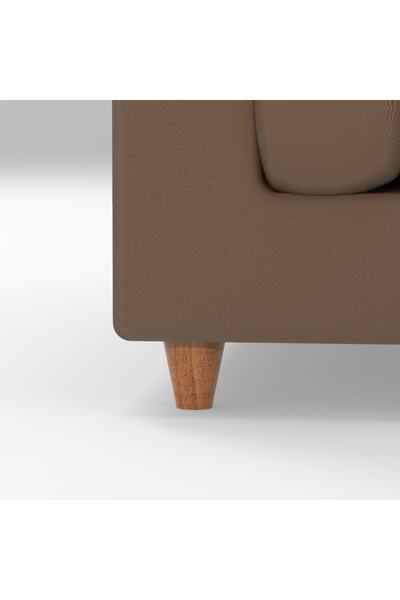 BLEG 4 X Ahşap Konik Ayak - 5cm - Ceviz Renk