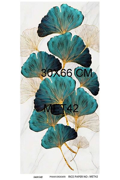 LİNEART Brass Decopage Paper La Met42