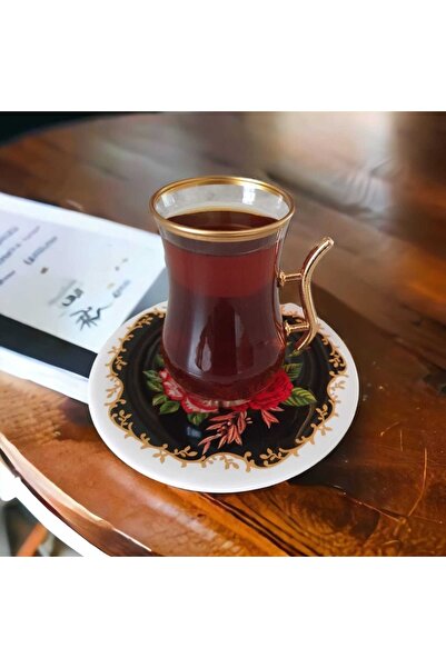 ariana sytle 12 Parça Altın Yaldızlı Çay Seti Özel Seri 10