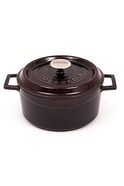 Lava Premium Series 24 cm Majolic Purple Round Cast Iron Pot