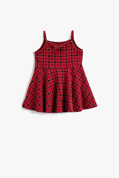 Koton Rotes kariertes Kleid für Babys, Mädchen 3WMG80030AK