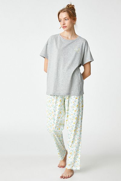 Koton Pyjama - Grau - Unifarben