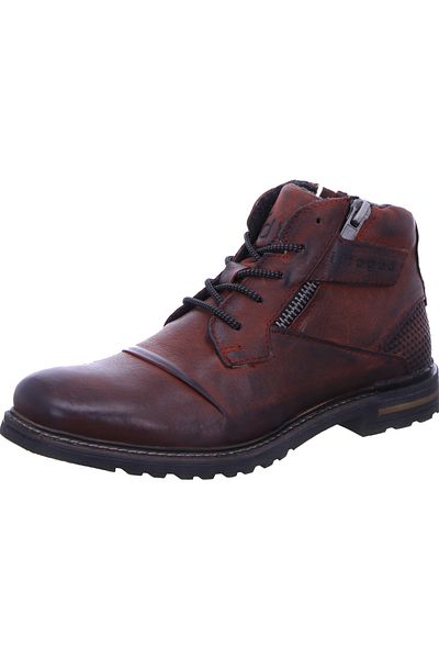 BUGATTI Stiefelette - Rot - Flacher Absatz