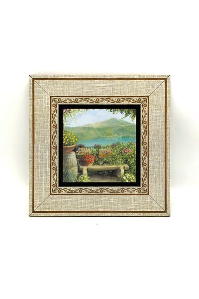 BAKSEPETE 20Cmx20 cm Krg-055 - Italy Image Printed Mdf Framed Painting