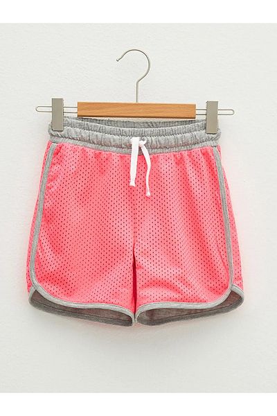 LC Waikiki Patterned Girl's Shorts with Elastic Waist