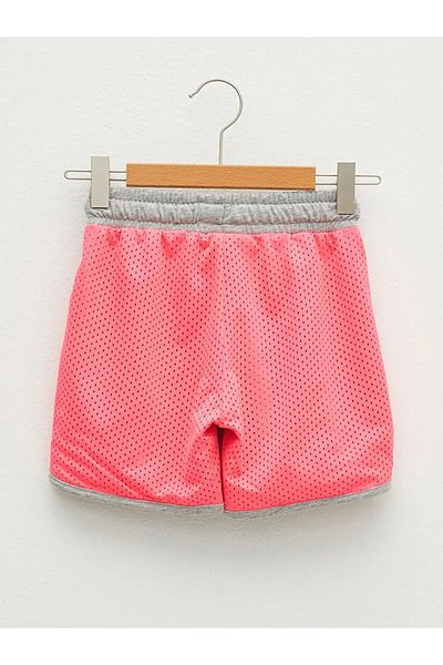 LC Waikiki Patterned Girl's Shorts with Elastic Waist