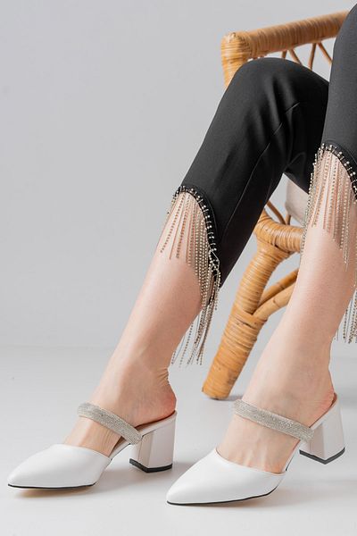 MELİKMERT Closed Front Women's Stone Slippers