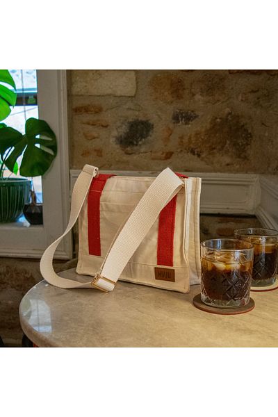 Miaju Canvas Mini Tote Bag with Strap, High Quality Cotton Canvas Shoulder Bag, Casual Mini Bag