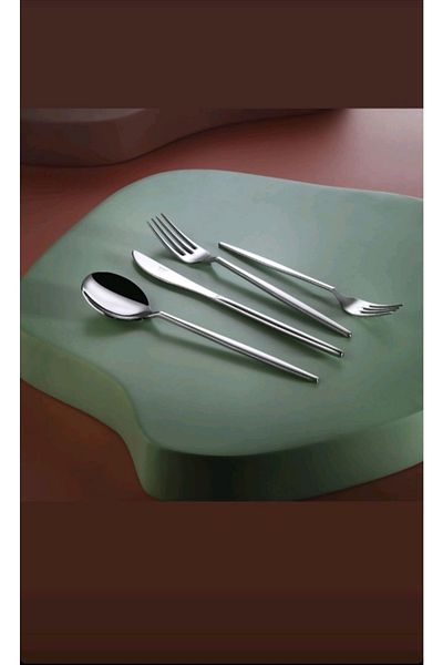 MİTRA KİTCHEN Teos Plain 72 Pieces 4mm 304 Quality Boxed Cutlery Set