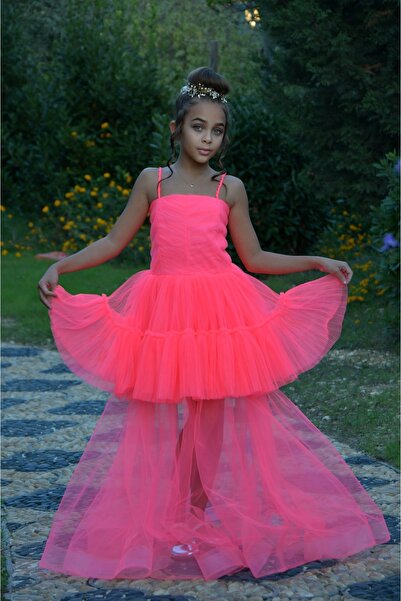 ChatonDor Lidya Kids Piliseli Uzun Abiye
