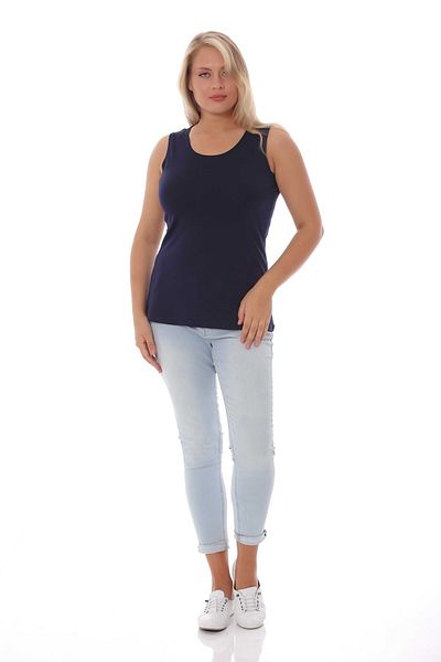 SERTUĞ Μπλούζα Basic Navy Blue με φαρδύ λουράκι