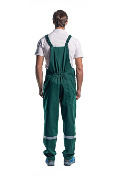 Şensel Ολόσωμη φόρμα κηπουρού με αντανακλαστικά, σκούρο πράσινο-8e1921- Στολή