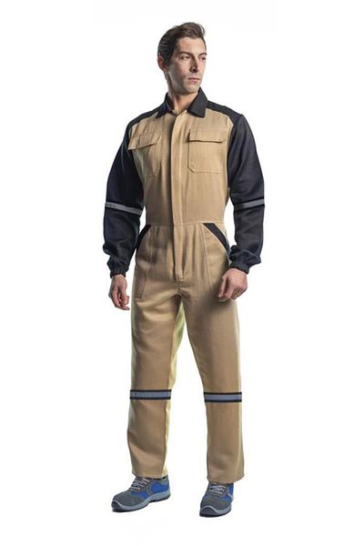 Şensel , Reflective Work Coverall-eco.-, Beige-black -55e2357-