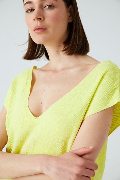 JOIN US Gestrickte Bluse mit Palmblattmuster