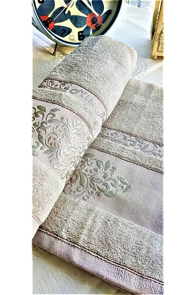 Z&N STYLE Πολυτέλεια 70x140 εκ. Πετσέτα μπάνιου εξαγόμενης προίκας (περιέχει 70% ίνες μπαμπού)