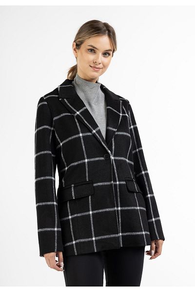 Dreimaster Klassischer Langer Blazer und Wollmischung in Blau