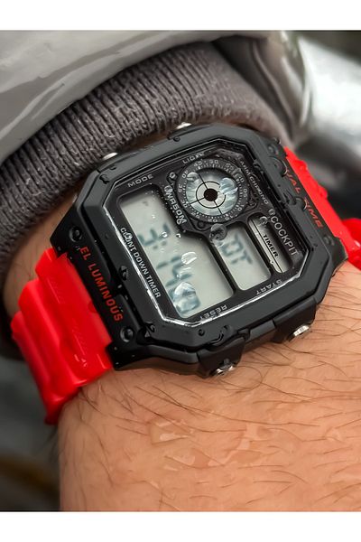 Cockpit Digital 5 Atm Waterproof (Suitable for Pool and Sea Use) Alarm+stopwatch+lighting Unisex Wristwatch