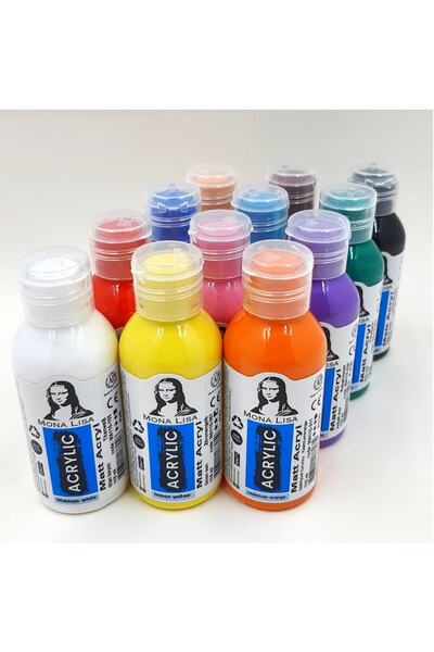 Südor Monalisa 110 ml Ana Renkler 12li Akrilik Boya Seti