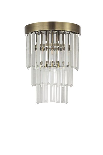 Avizemoda Desina Crystal Stone Luxury Sconce - (Tumbled Finish)