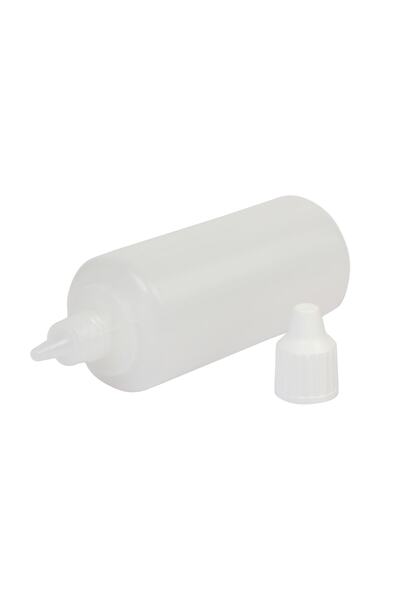makrobay 100cc - Aseton Hdpe Boş Şişe - Şeffaf Mürekkep - Damlalıklı - 10 Adet