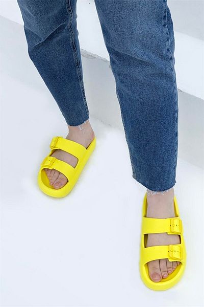 Akınal Bella Double Buckle Slippers